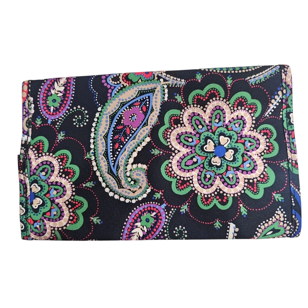 VERA BRADLEY Trifold Makeup Brush Travel Case Holder in Kiev Paisley EUC